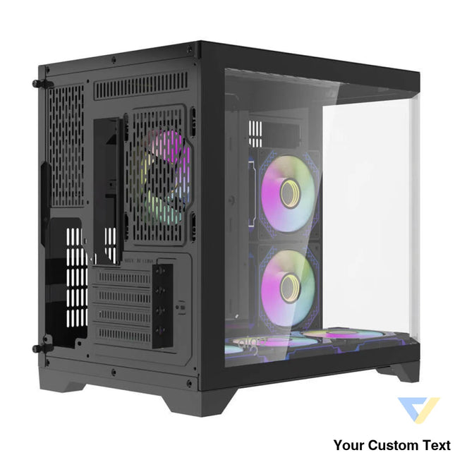 Darflash FT418 computer case + 6 aRGB fans (black) With fan