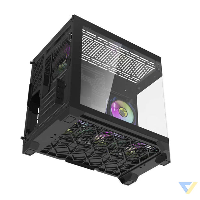 Darflash FT418 computer case + 6 aRGB fans (black) With fan