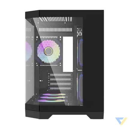 Darflash FT418 computer case + 6 aRGB fans (black) With fan