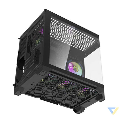 Darflash FT418 computer case + 6 aRGB fans (black) With fan