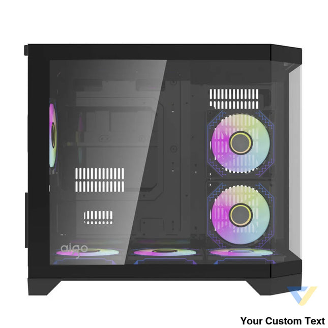 Darflash FT418 computer case + 6 aRGB fans (black) With fan