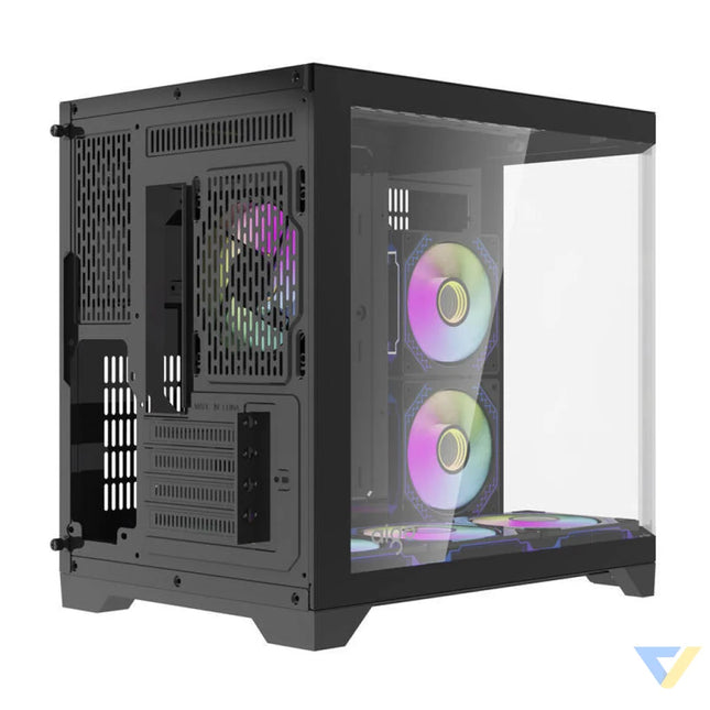 Darflash FT418 computer case + 6 aRGB fans (black) With fan