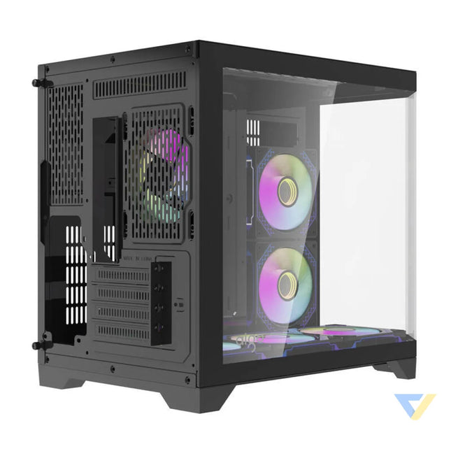 Darflash FT418 computer case + 6 aRGB fans (black) With fan