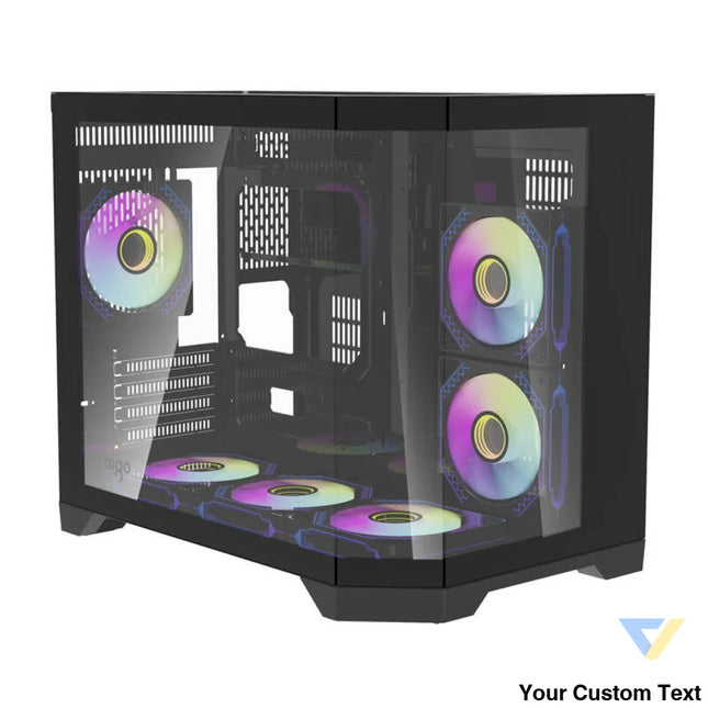 Darflash FT418 computer case + 6 aRGB fans (black) With fan