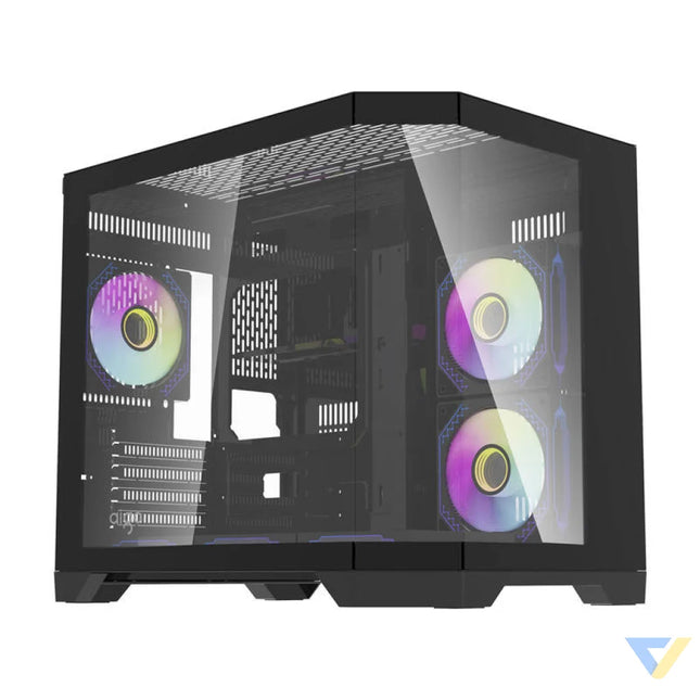 Darflash FT418 computer case + 6 aRGB fans (black) With fan