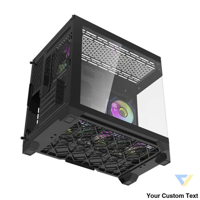 Darflash FT418 computer case + 6 aRGB fans (black) With fan
