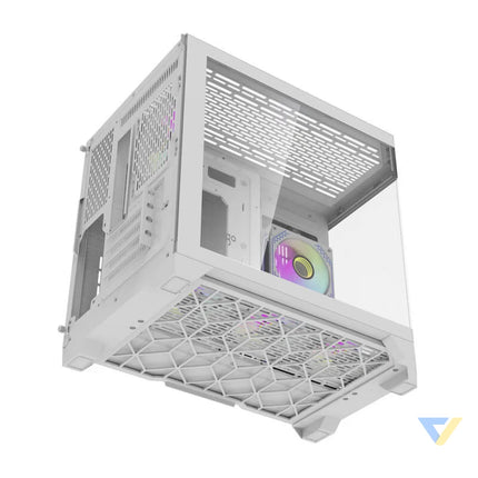 Darflash FT418 computer case + 6 aRGB fans (white) With fan