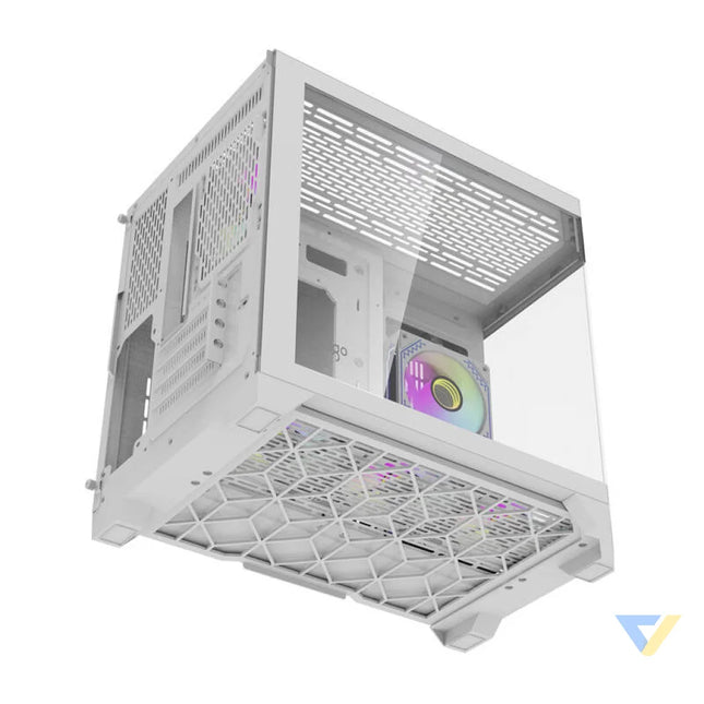 Darflash FT418 computer case + 6 aRGB fans (white) With fan