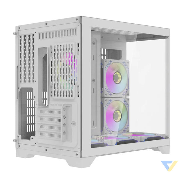 Darflash FT418 computer case + 6 aRGB fans (white) With fan