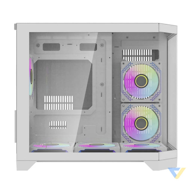 Darflash FT418 computer case + 6 aRGB fans (white) With fan