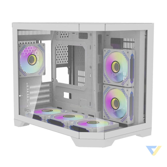 Darflash FT418 computer case + 6 aRGB fans (white) With fan