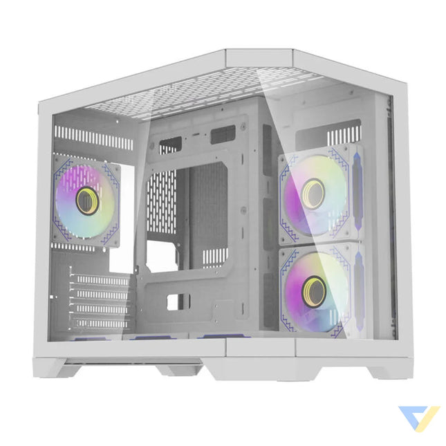 Darflash FT418 computer case + 6 aRGB fans (white) With fan
