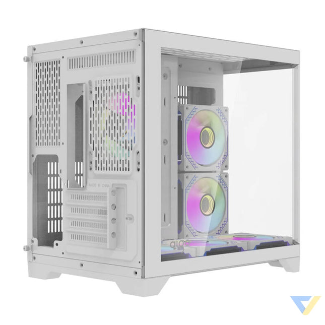 Darflash FT418 computer case + 6 aRGB fans (white) With fan