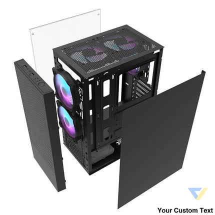 Darkflash A290 computer case (black) + 3 fans With fan