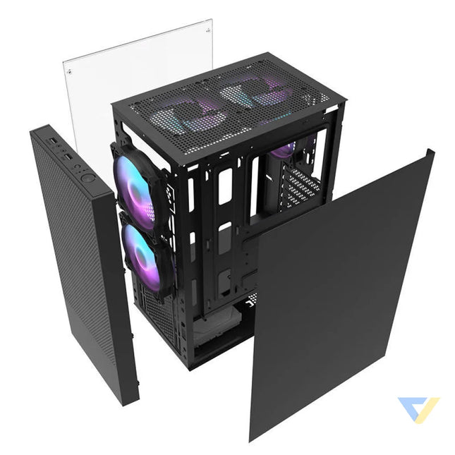 Darkflash A290 computer case (black) + 3 fans With fan