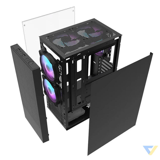 Darkflash A290 computer case (black) + 3 fans With fan