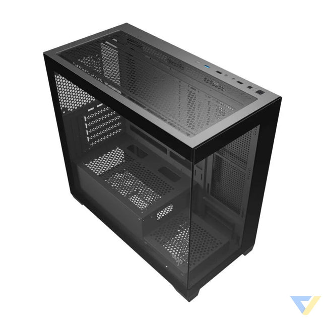 Darkflash C218M computer case + 6 ARGB fans (black) With fan