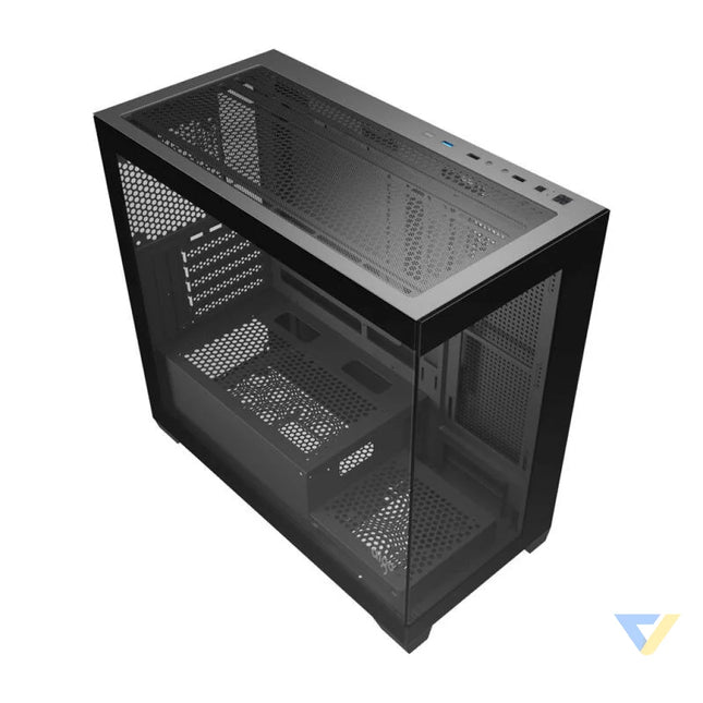 Darkflash C218M computer case + 6 ARGB fans (black) With fan