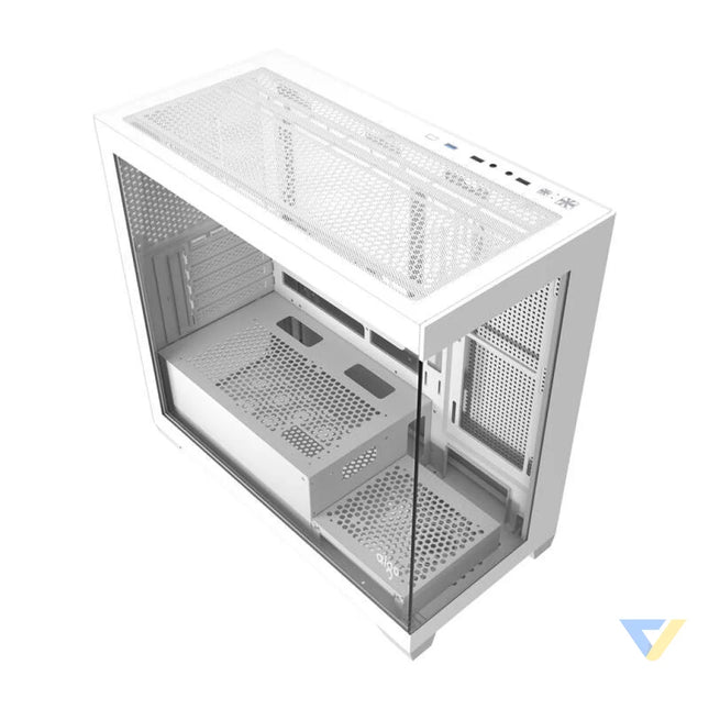 Darkflash C218M computer case + 6 ARGB fans (white) With fan