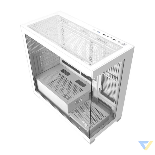 Darkflash C218M computer case + 6 ARGB fans (white) With fan