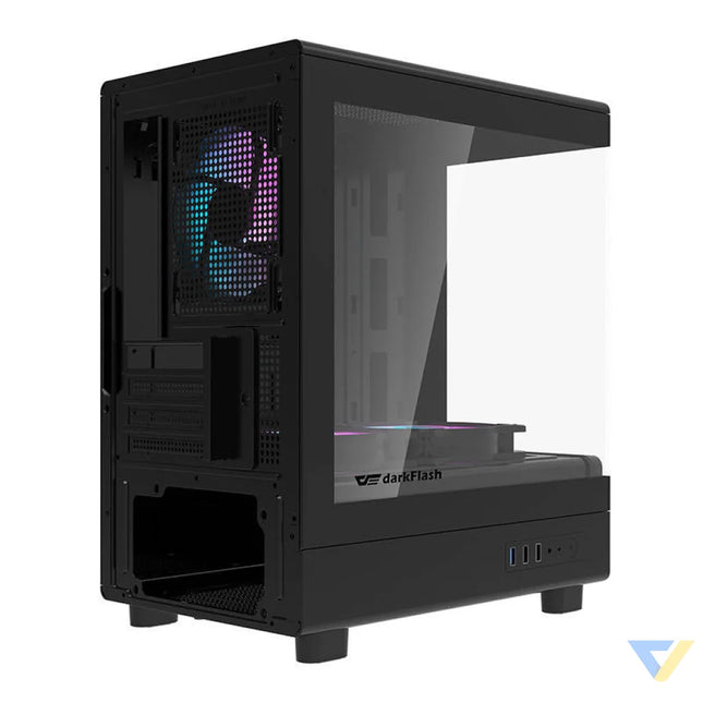 Darkflash DB330M computer case + 3 aRGB fans (black) With fan