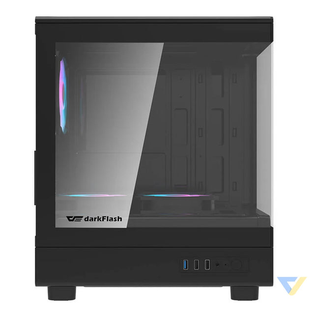 Darkflash DB330M computer case + 3 aRGB fans (black) With fan