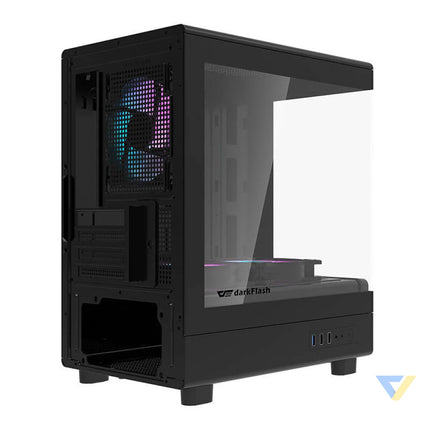 Darkflash DB330M computer case + 3 aRGB fans (black) With fan
