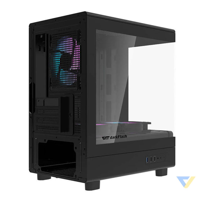 Darkflash DB330M computer case + 3 aRGB fans (black) With fan