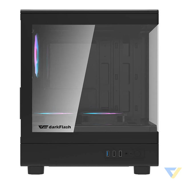 Darkflash DB330M computer case + 3 aRGB fans (black) With fan