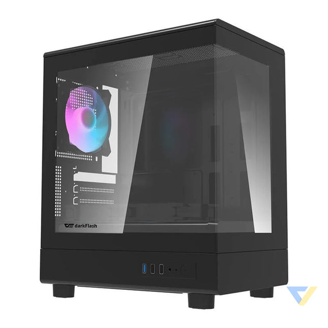 Darkflash DB330M computer case + 3 aRGB fans (black) With fan