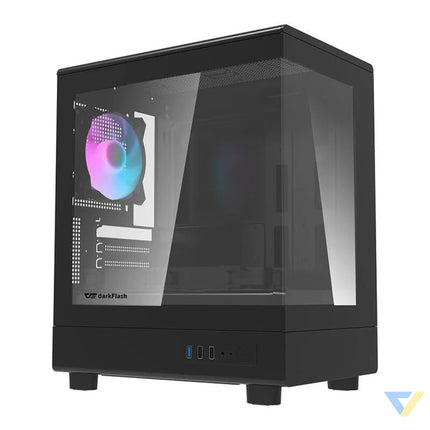 Darkflash DB330M computer case + 3 aRGB fans (black) With fan