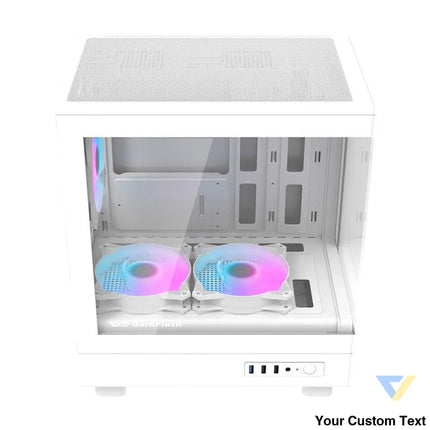 Darkflash DB330M computer case (white) + 3 ARGB fans With fan