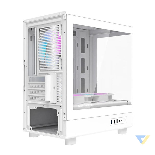 Darkflash DB330M computer case (white) + 3 ARGB fans With fan