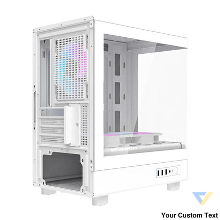 Darkflash DB330M computer case (white) + 3 ARGB fans With fan