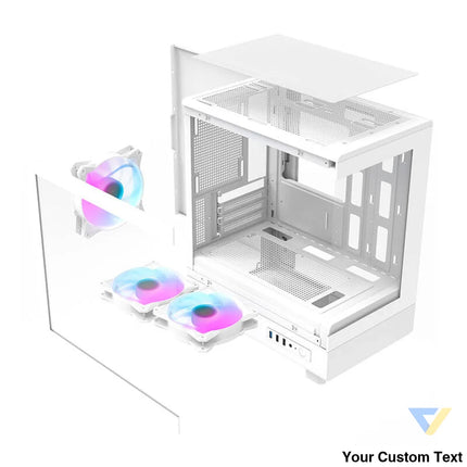 Darkflash DB330M computer case (white) + 3 ARGB fans With fan