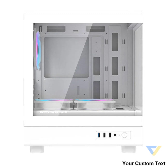 Darkflash DB330M computer case (white) + 3 ARGB fans With fan