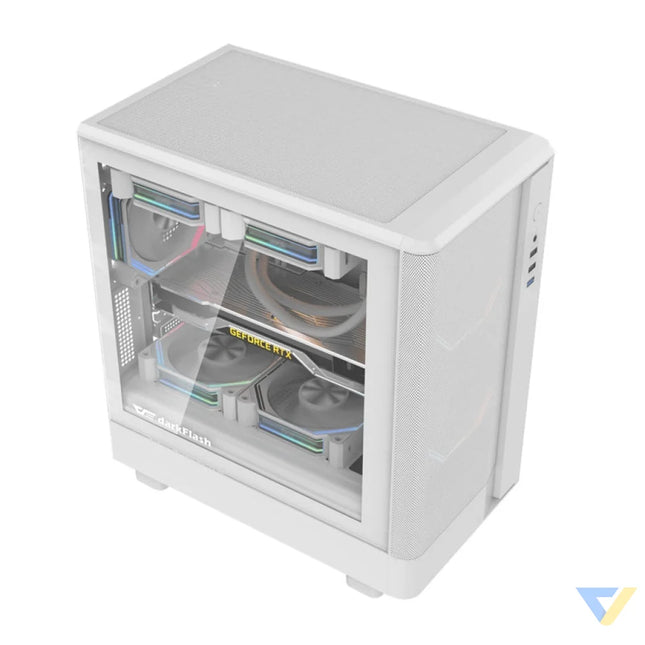 Darkflash DB330M Mesh computer case (white) Without fan