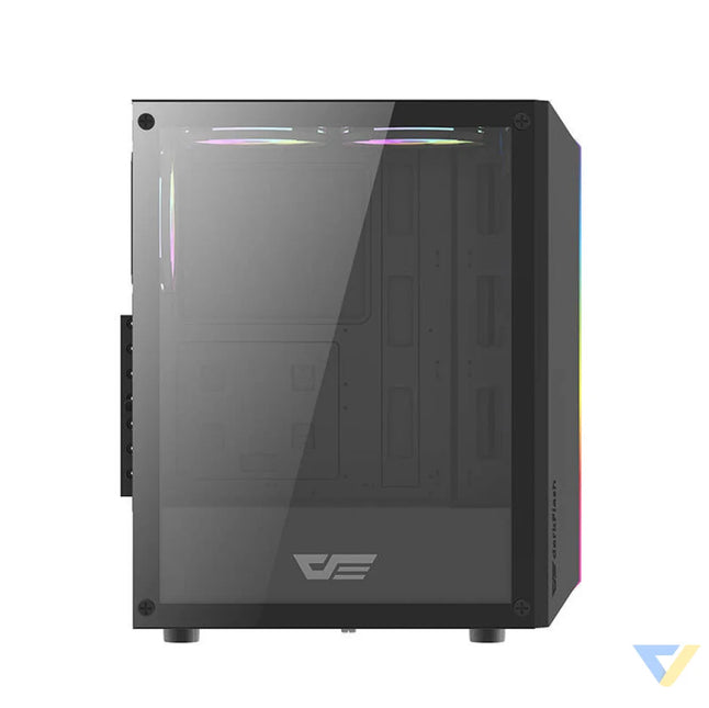 Darkflash DK151 LED computer case (black) + 3 RGB fans With fan