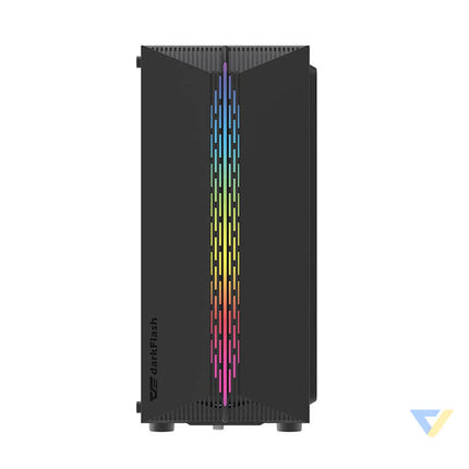 Darkflash DK151 LED computer case (black) + 3 RGB fans With fan