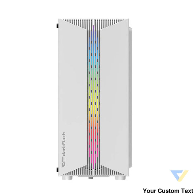 Darkflash DK151 LED computer case (white) + 3 RGB fans With fan