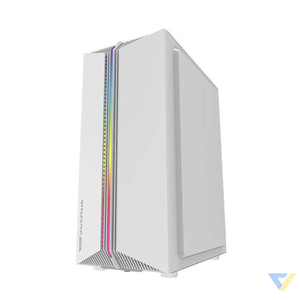 Darkflash DK151 LED computer case (white) + 3 RGB fans With fan