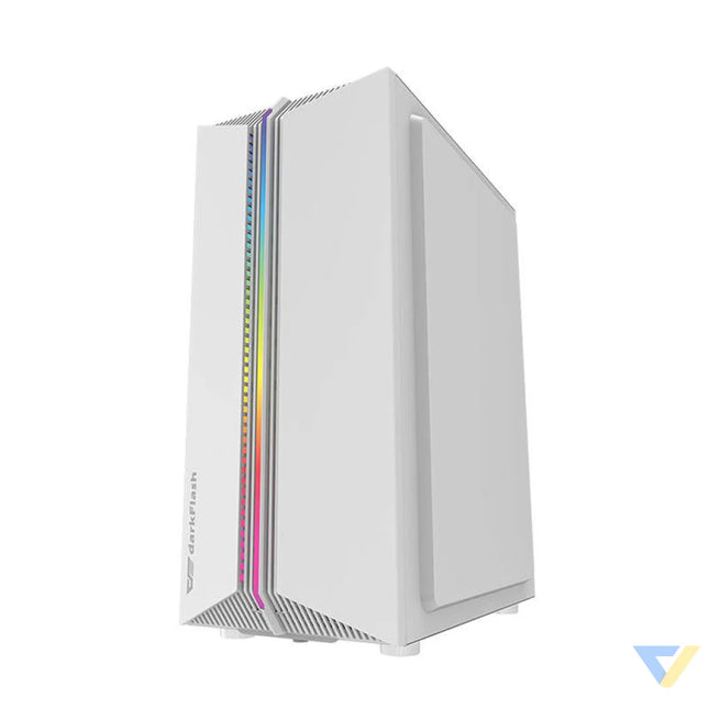 Darkflash DK151 LED computer case (white) + 3 RGB fans With fan
