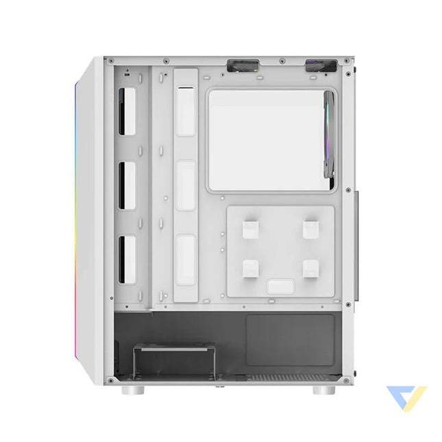 Darkflash DK151 LED computer case (white) + 3 RGB fans With fan