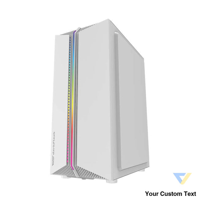 Darkflash DK151 LED computer case (white) + 3 RGB fans With fan