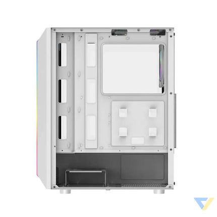 Darkflash DK151 LED computer case (white) + 3 RGB fans With fan