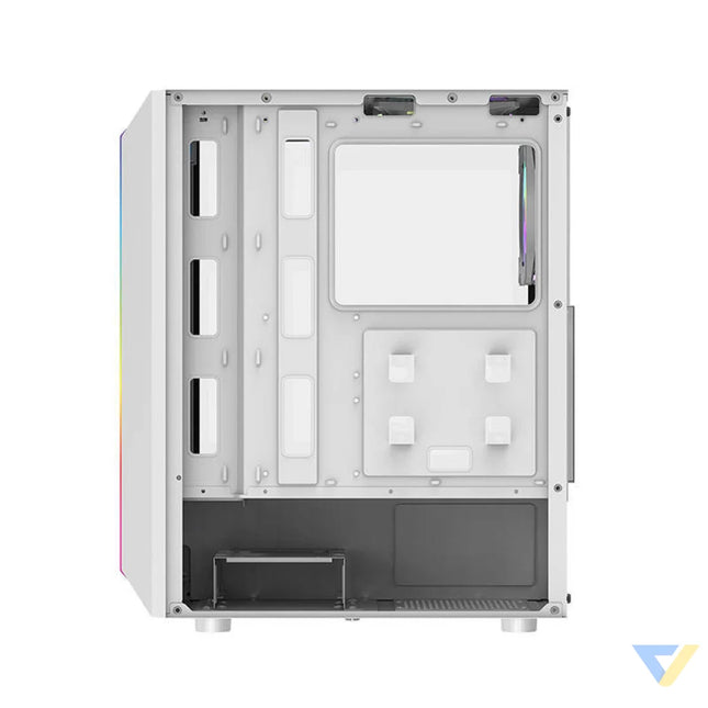 Darkflash DK151 LED computer case (white) + 3 RGB fans With fan