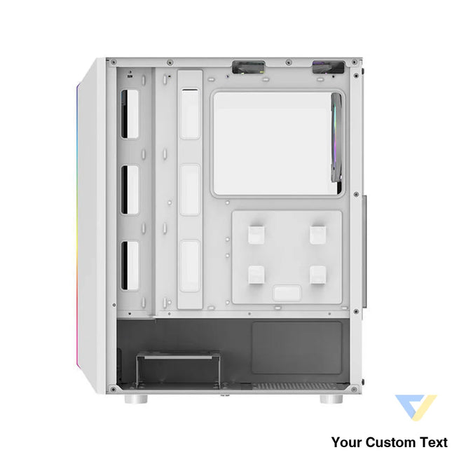 Darkflash DK151 LED computer case (white) + 3 RGB fans With fan