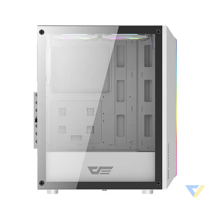 Darkflash DK151 LED computer case (white) + 3 RGB fans With fan