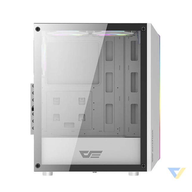 Darkflash DK151 LED computer case (white) + 3 RGB fans With fan