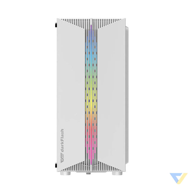 Darkflash DK151 LED computer case (white) + 3 RGB fans With fan